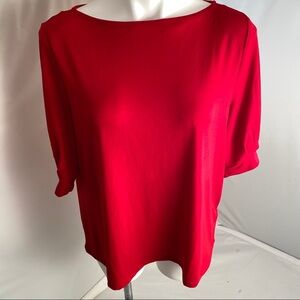 H&M red short sleeve blouse L